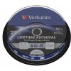 8 cm DVD médium Verbatim BD-R 25GB 4x, M-Disc, printable, cakebox, 10ks (43825)