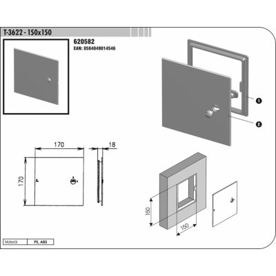 Texim Vanová dvířka 150x150 mm T3622 – Zbozi.Blesk.cz