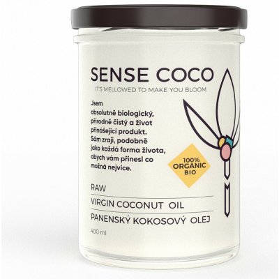 Sense Coco RAW Panenský kokosový olej BIO 400 ml – Zboží Dáma