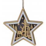 Home Styling Collection Dřevěná vánoční dekorace k zavěšení 12 cm – Hledejceny.cz