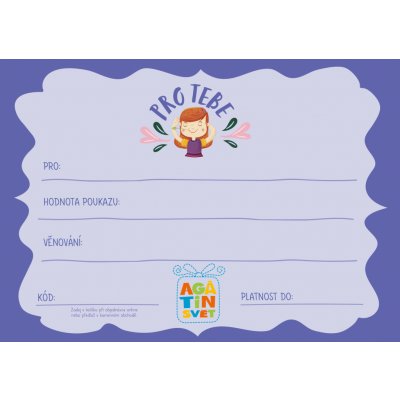 Agátin dárkový voucher: 700 Kč – Sleviste.cz
