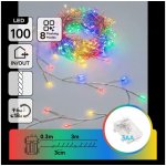 Aigostar B.V. LED Venkovní vánoční řetěz 100xLED/8 funkcí 3xAA 3,3m IP44 multicolor B103033WM – Hledejceny.cz