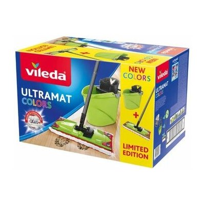 Vileda Ultramat Colors 2v1 zelená mop kbelík 10 l Hlava mopu 34 × 10 cm 158723-V