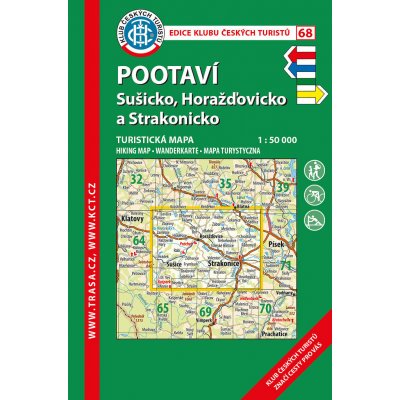 KČT 68 Pootaví, Sušicko, Horažďovicko a Strakonicko 1:50 000 turistická mapa – Zbozi.Blesk.cz