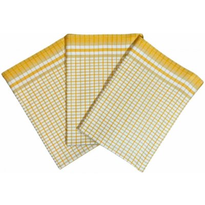 Sleep-well Utěrka Bambus 50x70 Kostka malá žlutá 3 ks – Sleviste.cz