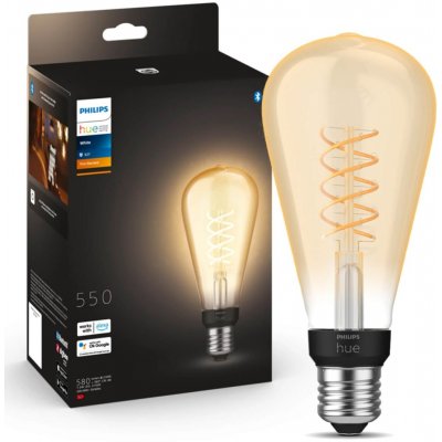 Philips LED Stmívatelná žárovka Hue WHITE FILAMENT ST72 E27/7W/230V 2100K – Hledejceny.cz