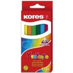 Kores Pastelky voskové 12 ks trojhranné pr. 10 mm – Hledejceny.cz