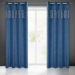 Takoy Sametový závěs MARGOT s ozdobným pruhem zdobeným výšivkou a lesklými flitry-HF-373190 | 140 x 250 cm – Hledejceny.cz