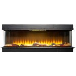 Adam Nástěnný krb Sahara 2000 W 130,4 x 49 cm černý – Zboží Dáma