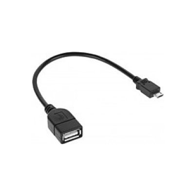 Solight SSC5320E USB kabel, USB 2.0 A zdířka - USB B micro konektor, sáček, 20cm – Zboží Mobilmania