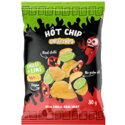 Hot Chip chipsy s příchutí limetky a chilli papričky 80 g – Hledejceny.cz