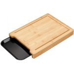 Kuchyňské bambusové prkénko KLUGE Smile SDB-5 s táckem, 36 x 27 cm – Sleviste.cz