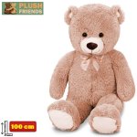 Mikro trading Plush Friends Medvěd s mašlí světle hnědá 100 cm – Sleviste.cz