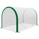 Outsunny tunelový skleník s rolovacími dveřmi 3,58 x 2,1 x 2,1 m bílý – Zboží Dáma