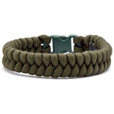 Cordell paracord náramek komise Fishtail olivový / Olivová – Zboží Mobilmania