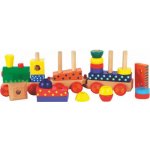 WOODY-Skládací vlak s potiskem světlem a zvukem dva vagony – Sleviste.cz