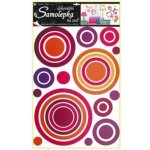 Anděl 1057 samolepící dekorace růžové kruhy 70x42cm – Hledejceny.cz