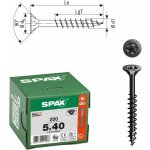 Vruty do dřeva SPAX 5x40 mm, plný závit, talířová hlava, černé, 200 ks – Hledejceny.cz