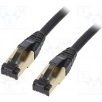 Gembird PP8-LSZHCU-BK-7.5M Patch S/FTP Kat. Cat 8 RJ45 vidlice z obou stran lanko – Zboží Živě