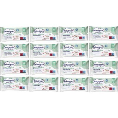 Babydream přírodní vlhčené ubrousky 16 x 80 ks – Hledejceny.cz