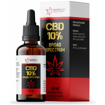 NUTRICIUS CBD 10% Broad Spectrum olej 10 ml – Zboží Mobilmania