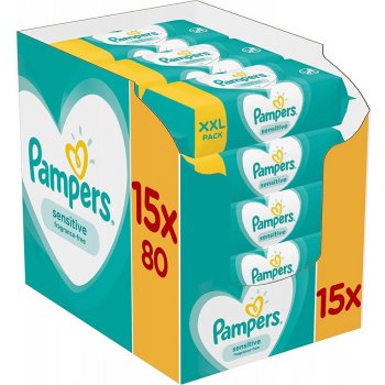 Pampers Sensitive dětské čisticí ubrousky 15 x 80 ks od 619 Kč - Heureka.cz