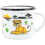 BELIS Smaltovaný hrnek LEV bílý 8 cm 350 ml 11008-039DHD04 – Zboží Mobilmania