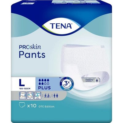 Tena Proskin Pants Plus L 10 ks – Zboží Mobilmania