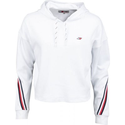 Tommy Hilfiger RELAXED DOUBLE PIQUE hoodie LS Bílá Červená dámská mikina – Zbozi.Blesk.cz