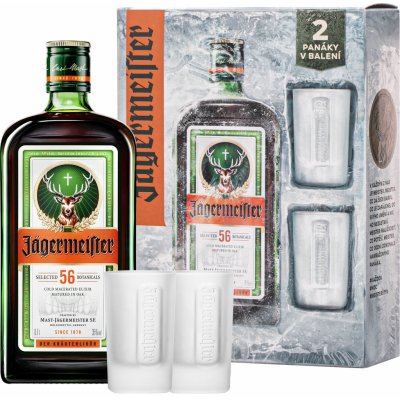 Jägermeister 35% 0,7 l (dárkové balení 2 sklenice) – Zbozi.Blesk.cz