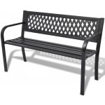 VidaXL Zahradní lavice 118 cm ocelová černá – Hledejceny.cz