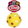 Hračka pro psa Pet Nova Dog Life Style Míč se vzorem tlapek a kostí 9 cm modrý