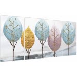 Obraz - Designové stromy, Čtyřdílný 160x80 cm – Hledejceny.cz