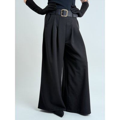 Voga Móda Černé široké kalhoty MAX – Zboží Mobilmania