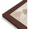 Nástěnné mapy Maps International Svět - nástěnná mapa Antique 136 x 84 cm Varianta: mapa v dřevěném rámu, Provedení: Pegi višeň