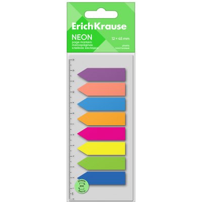 Záložky samolepicí plastové 12 x 45 mm ErichKrause Neon Arrows 8 x 25l – Hledejceny.cz