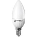 Moonlight LED žárovka E14 220-240V 7W 570lm 6000k studená 25000h 2835 37mm/100mm