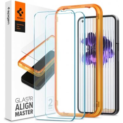 Pouzdro Spigen GLAS.tR Slim AlignMaster Nothing Phone 1 Clear [2 PACK]