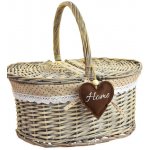 Vingo Proutěný piknikový koš se srdíčkem oválný – Zboží Dáma