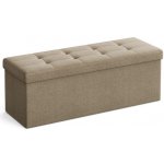 Textilomanie Taburet s úložným prostorem OTTOMAN 110x38 cm, světle hnědý – Hledejceny.cz
