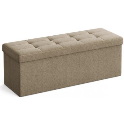 Textilomanie Taburet s úložným prostorem OTTOMAN 110x38 cm, světle hnědý – Hledejceny.cz