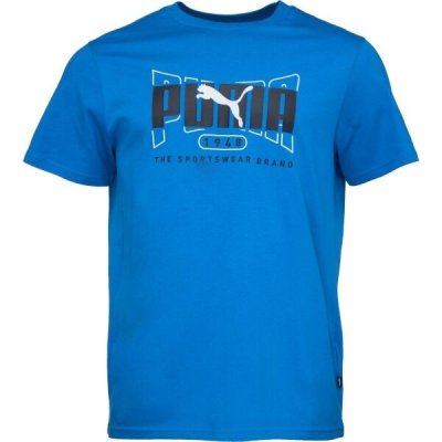 Puma GRAPHICS Execution Tee 677193-47 modrá – Zboží Mobilmania