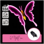 Aigostar B.V. Aigostar - LED Venkovní dekorace 558xLED 90 cm IP44 motýl/růžová B10303AGGP – Hledejceny.cz