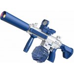 BATTLE Elektrická vodní pistole se světelným efektem - M416, 2 zásobníky, modrá – Zboží Dáma