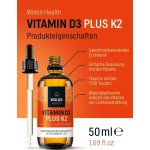 WoldoHealth Vitamin D3+K2 Kapky 1000 I.U. 50 ml – Zboží Mobilmania