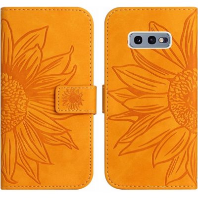 PROTEMIO 64162 ART SUN FLOWER Peněženkové pouzdro s řemínkem Samsung Galaxy S10e žluté – Zboží Mobilmania