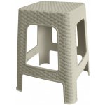 Mega Plast, Taburet I polyratan, 45 x 35 x 35,5 cm, capuccino – Zboží Dáma