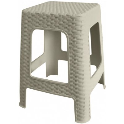 Mega Plast, Taburet I polyratan, 45 x 35 x 35,5 cm, capuccino – Zboží Dáma
