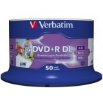 Verbatim DVD+R DL 8,5GB 8x, Printable, cakebox, 50ks (43703) – Zboží Živě