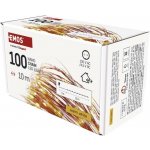 EMOS LED vánoční nano řetěz měděný 10 m venkovní i vnitřní teplá bílá časovač – Hledejceny.cz